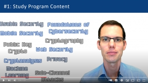 Professor Christian Rossow Presents Three Reasons to Study Cybersecurity at Saarland University