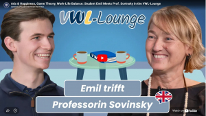 Ads & Happiness, Game Theory, Work-Life Balance: Student Emil Meets Professor Sovinsky in the VWL Lounge
