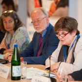 The DAAD has launched the HOPES programme with its European partners British Council, Campus France and EP-Nuffic: DAAD Secretary General Dorothea Rüland (second from left) presented the programme in Brussels together with high-ranking representatives of these institutions.