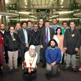 die Teilnehmer des Masterstudiengangs "Intellectual Encounters of the Islamicate World" bei ihrem Treffen mit dem Bundestagsabgeordneten Stefan Kaufmann