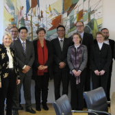 In Bonn wurden Kanzler Altanaar und Rektor Dorjderem auch von DAAD-Generalsekretärin Rüland begrüßt