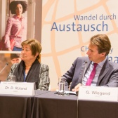 DAAD-Generalsekretärin Dorothea Rüland und Gunnar Wiegand, Direktor beim Europäischen Auswärtigen Dienst