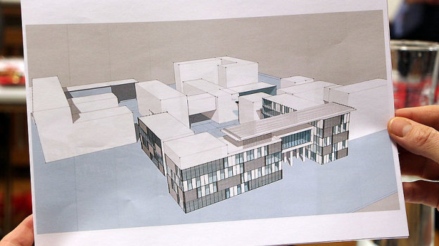 GIU – Das Architekturmodell zeigt die geplante Hochschule