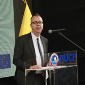 Guido Schnieders bei der Eröffnung der "Study in Europe Fair Peru" in Lima
